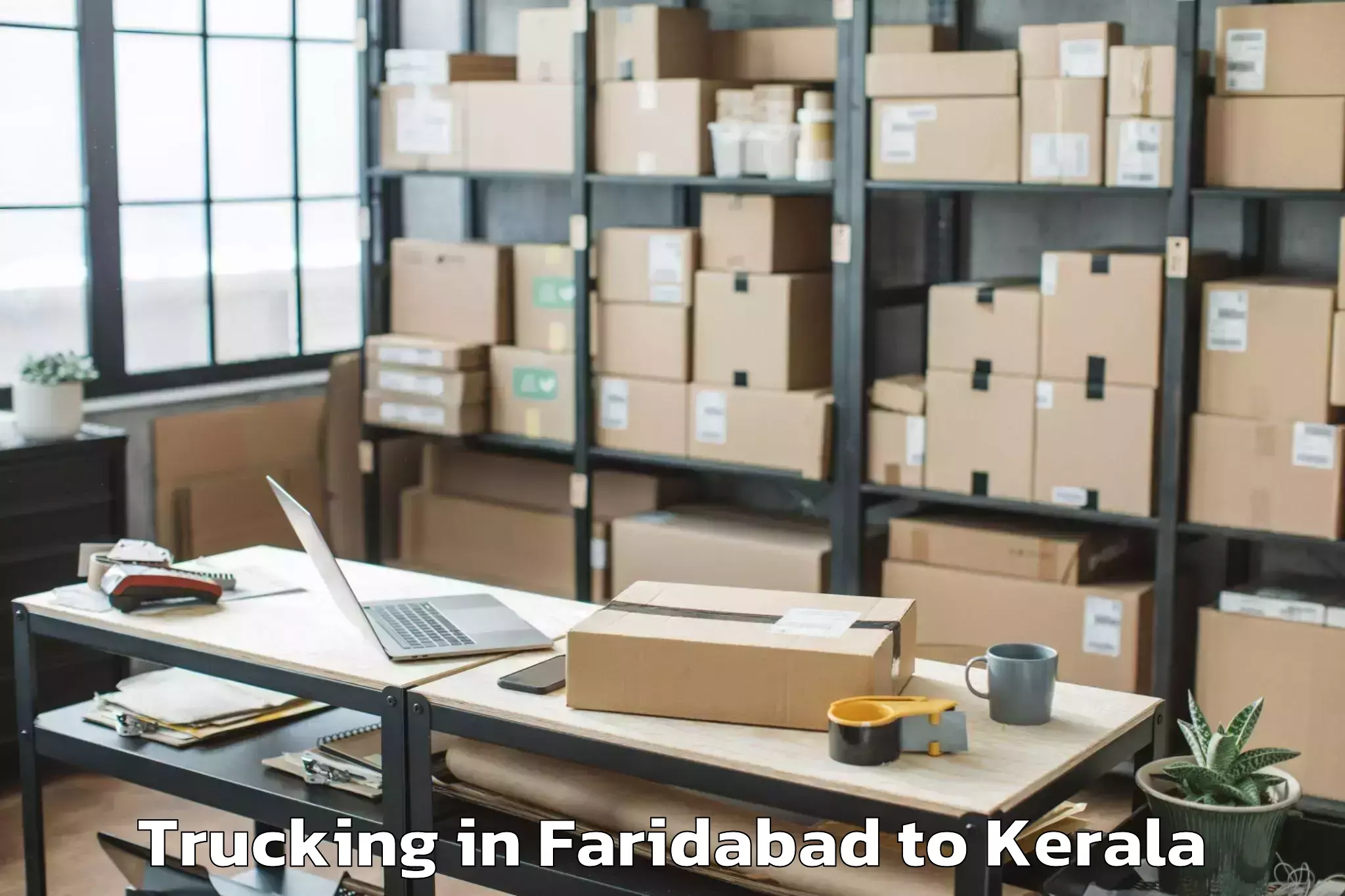 Easy Faridabad to Pandanad Part Trucking Booking